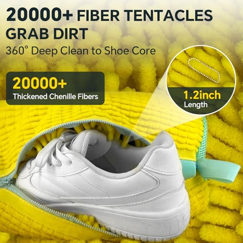 Shoe Washing Machine Bag: 2 Pack Reusable Shoes Cleaning Bags, Yellow - color: Yellow