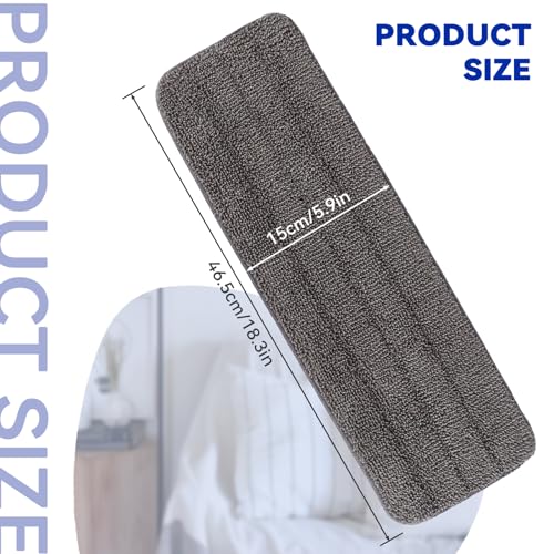 Replacement Mop Pads Fit for Rubbermaid Commercial 18" and 17" Mop - 10 Pack Wet & Dry Commercial Cleaning Reusable Refills Fit for Any Microfiber Flat System 18" and 17" (Colourful) - color: 18 Inch-10pack-colorful