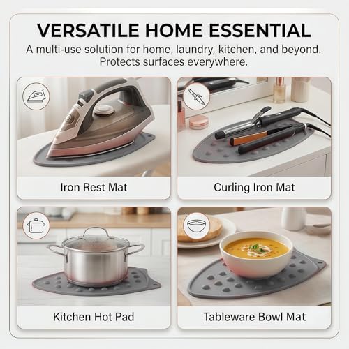 Silicone Iron Rest Pad, Gray - color: Gray