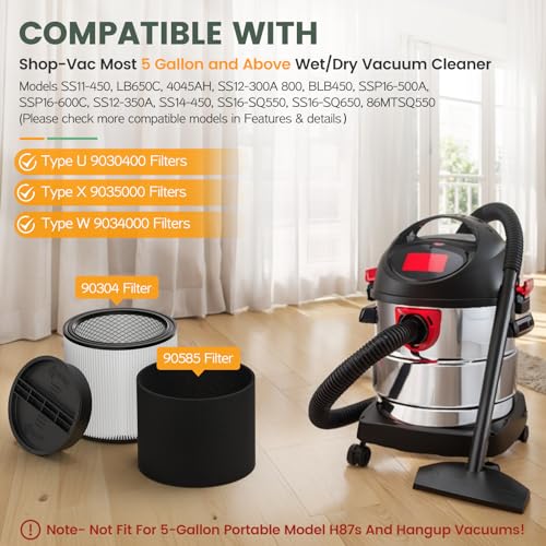 90304 Replacement Filter Kit for Shop Vac Cartridge Filter 90350 90304