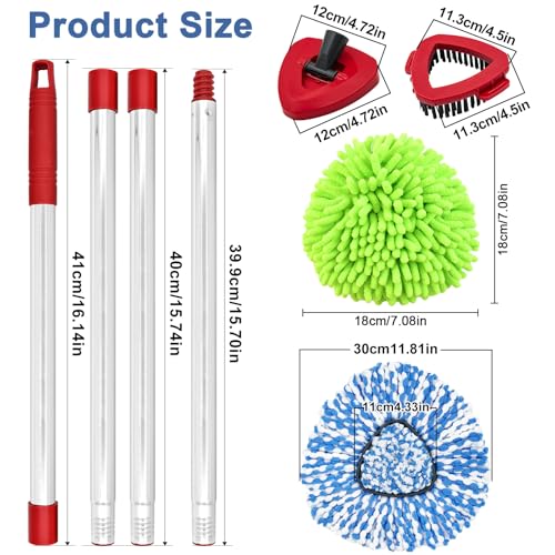 9PCS Mop Heads for O-Cedar RinseClean 2 Tank Spin Mop System - color: 3blue+3green