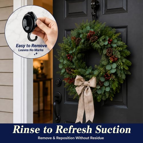 Heavy Duty Vacuum Suction Cup Hook, 8 Pack, Black - color: Black, size: 8 Pack