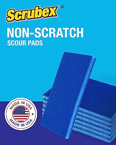 Non-Scratch Odor Resistant Scour Pads, Multi-Purpose Scouring for Kitchen and Household, Safe for Non-Stick Cookware (12 scouring Pads)