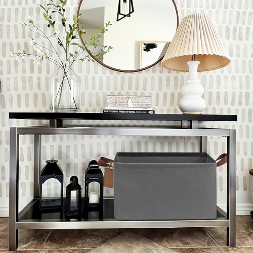 CHICVITA 30L Large Fabric Closet Baskets for Shelves, 4Pack, Grey - color: Grey 4-Pack, size: 16 ¾" L x 11" W x 9 ¾" H