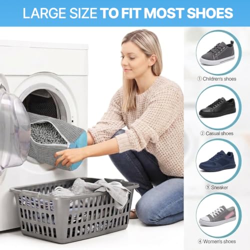 Shoe Washing Machine Bag: 2Pcs Shoe Laundry Bag for Sneakers