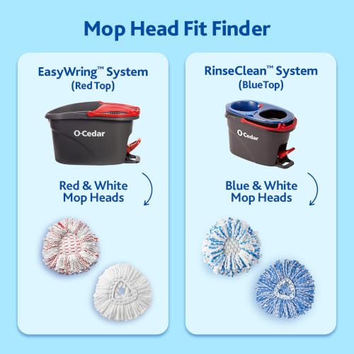 O-Cedar EasyWring RinseClean Spin Mop Microfiber Refill, 1-Pack, Blue - size: Classic - 1 Count
