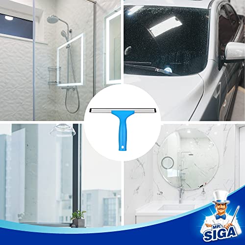 MR.SIGA Professional Window Cleaning Combo - Squeegee & Microfiber Window Scrubber, 10" (Pack of 2) - size: 10-inch (Pack of 2)