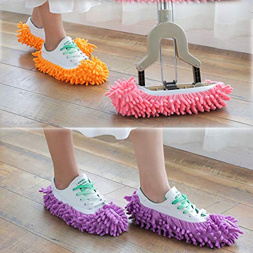 Acronde 5Pairs Multi Function Duster Mop Slippers Shoes Cover