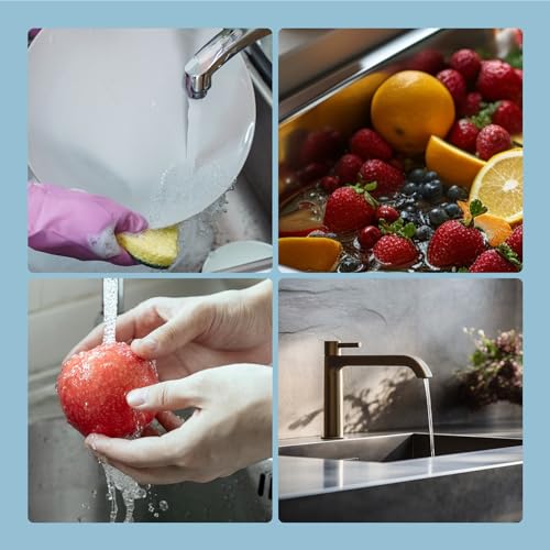 Hibbent All Metal 3-in-1 Kitchen Sink Drain Strainer Combo, Brushed Nickel