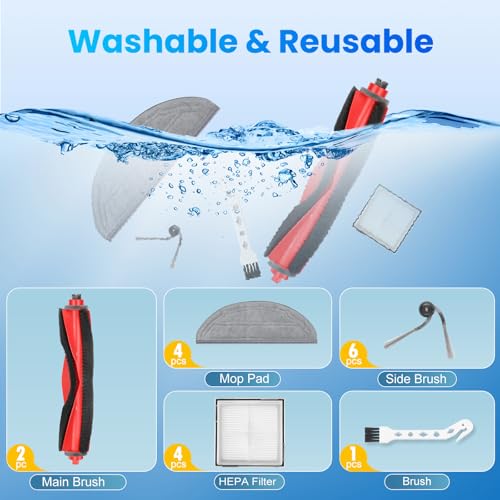 17 Pack Replacement Kit for Roborock Q10 S5/Q10 S5+/Q10 X5/Q10 X5+ Vacuum - color: 17 Pack Q10 S5 X5 Accessories