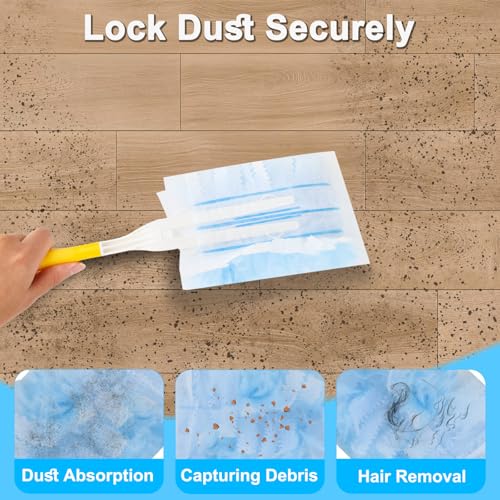 Duster Refill for Cleaning with 2 Handles, Heavy Duty Disposable Duster Kit - size: 50pack