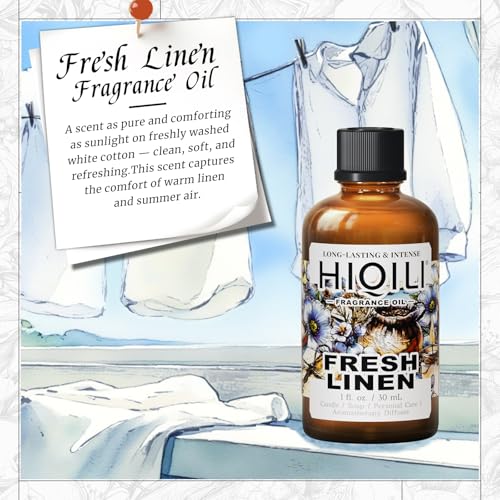 HIQILI Fresh Linen Fragrance Oil for Laundry, Add to Dryer Balls - 1 Fl Oz - size: 1 Fl Oz (Pack of 1)