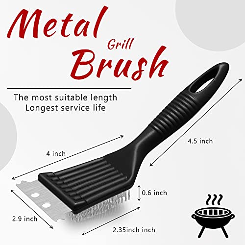 Chengu 2 Pcs 8 Inch BBQ Grill Brush for Outdoor Grill and Scraper - size: 8 Inch