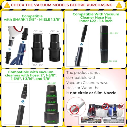 for Shark Navigator NV360 NV356E NV352 NV350 NV355 Vacuum: Hardwood Floor Brush Head, Horsehair Dust Brush Attachment plus Vacuum Extension Wands (for Shark Navigator NV360 NV356E NV352 NV350 NV355) - style: Vacuum Attachments for Shark NV350 Series