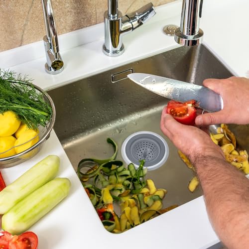 uxcell Silicone Sink Strainer, 2Pcs Kitchen Sink Drain Strainer Grey - color: Gray