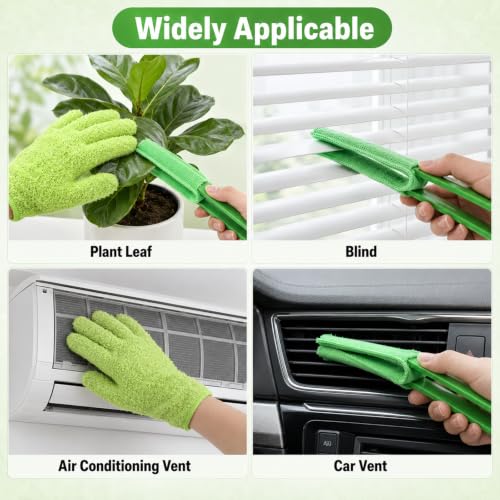 4 Pcs Plants Cleaning Set, Includes Microfiber Gloves and Leaf Cleaner