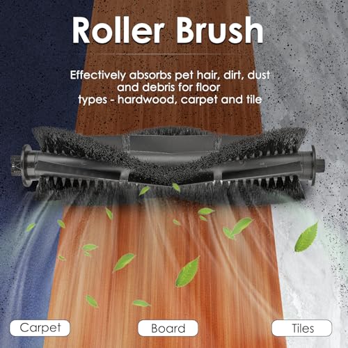 (2 Pieces) Replacement Brush Rollers Compatible with Tikom G8000 Max/ L9000/ L8000 Plus/ G8000 Robot Vacuum and Mop Combo, Replacement Parts Accessory Kit, 2 Brush Rollers - color: G8000 Rollerbrush 2pcs