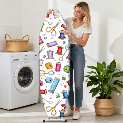 Ironing Board Cover 15"x54",Standard Ironing Board Replacement Cover,Easy Fit - color: Colorful, size: 15"x54"
