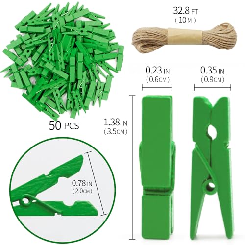 Clothes pins Green - color: Green