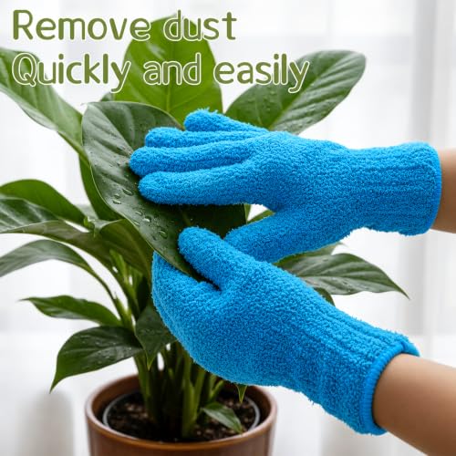 Plant Dusting Gloves Microfiber Dusting Gloves for Plants