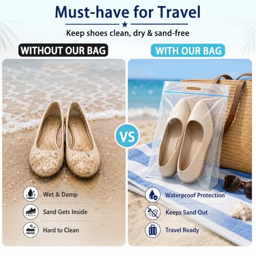 Waterproof Shoe Bags for Travel Packing Storage - size: 10-pack