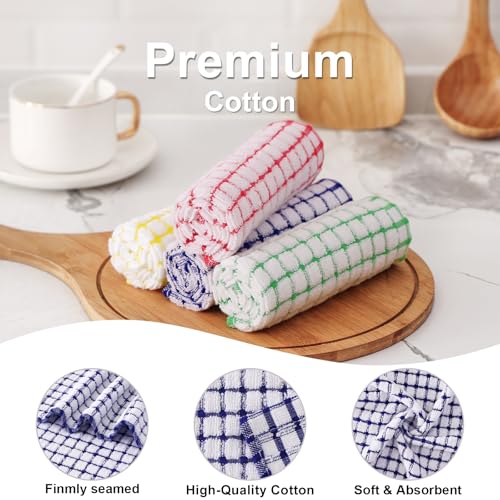 Kitinjoy Cotton 6 Pack Terry Kitchen Towels, Blue - color: Blue, size: 16 X 25 - 6 Pack