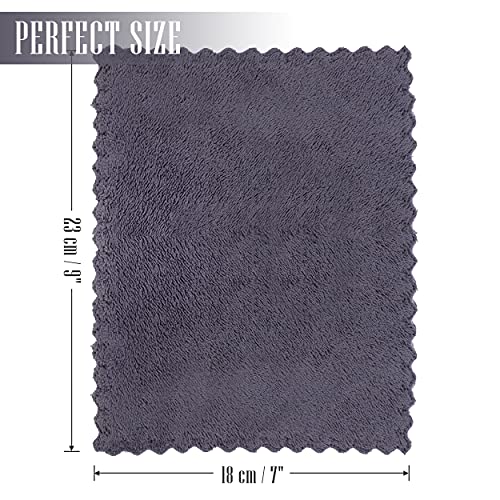 Sunny zzzZZ 24 Pack Kitchen Dishcloths - Does Not Shed Fluff - Reusable Dish Towels, Dish Cloths, Super Absorbent Coral Fleece Cleaning Cloths, Nonstick Oil Washable Fast Drying, 7 x 9 Inch (Grey) - color: Grey, size: 7 x 9 Inch
