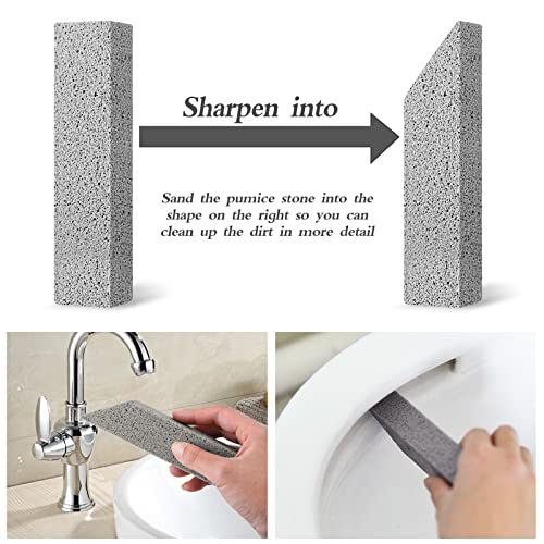 6 Pack Pumice Stone for Toilet Cleaning, Hard Water Rings & Stains - color: A-6
