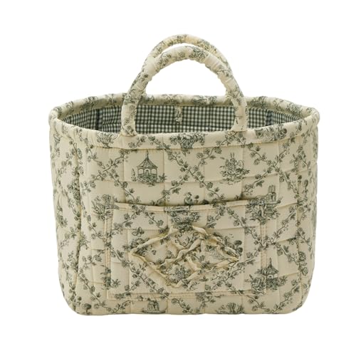 Boho Fabric Storage Basket, Large Capacity Laundry Basket, 12.2'' x 10.23'' x 10.23'' Collapsible Laundry Hamper with Easy Carry Handles (B Multi-Color 3, L) - color: B Multi-Color 3