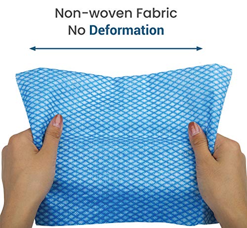 SCRUBIT Reusable Cleaning Wipes, Handy Wipes for Kitchen and Office - Dish Cloths for Washing Dishes - Multi Purpose Disposable Cleaning Towels (12 x 20 in) 72 Pack (Blue) - color: Blue