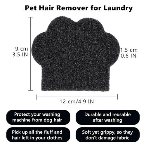 Pet Hair Remover for Laundry (6 Pack) – Reusable Dog & Cat Hair Catcher for Washer & Dryer, Collects Pet Hair, Lint, and Loose Fibers from Clothes, Bedding, Blankets - size: 6 PCS