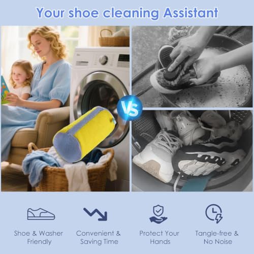 Large Shoe Washing Machine Bags for Sneakers & Tennis Shoes, Yellow 2-Pack - color: Yellow
