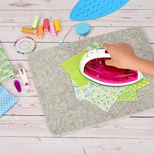 Wool Pressing Mat, 100% New Zealand Wool, 17" x 13.5" Ironing Mat - size: 17" x 13.5" with Carrying Case