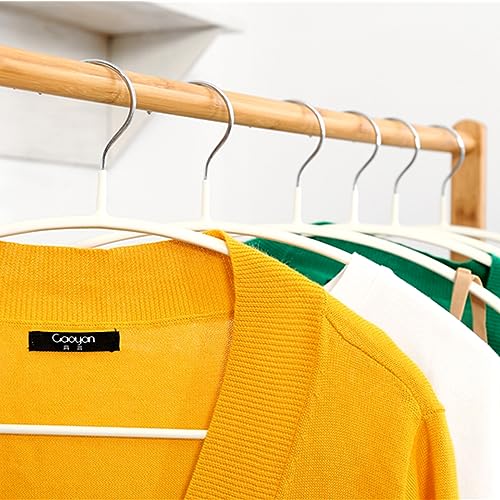 Premium PVC Coating Metal Hangers 40 Pack, Heavyduty, Non Slip Slimline, Suit Jacket T Shirt Hangers, Space Saving Clothes Hanger (White) - color: White