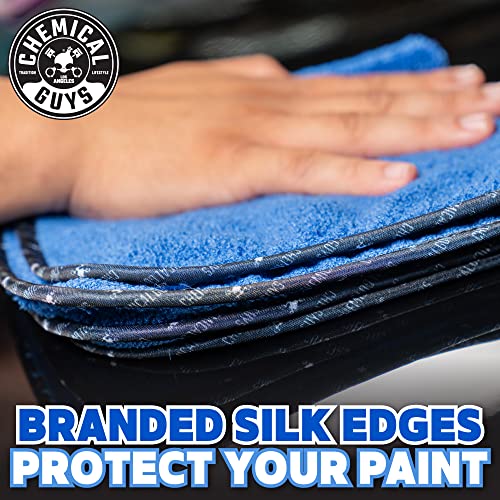 Chemical Guys Professional Grade Premium Microfiber Towels for Cars,Blue,16" x 16",Ultra-Soft and Scratch-Free Car Detailing Cloths for Trucks,Motorcycles,and More,(Pack of 6) - color: Blue, size: 6 Pack