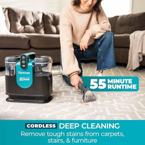 Kenmore 24V Cordless Portable Carpet & Upholstery Spot Cleaner Machine - color: Green