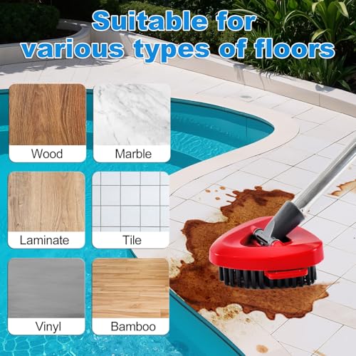 2 Pack Upgrade Scrub Brush Replace Heads Compatible with O Cedar EasyWring RinseClean 2 Tank Spin Mop, Scrubber Brush Mop Head for Ocedar Mop Scrub Brush of Hard Bristle to Floor Clean, Not for 1 Tank - size: 2 Pack Upgraded Scrub Brush for Ocedar 2 Tank