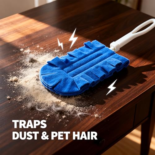 10 Pack Duster Refills with 2 Dusting Wands Reusable Pads