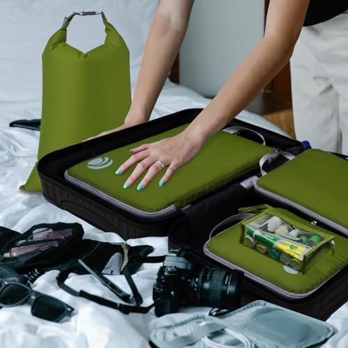 Cipway Compression Packing Cubes for Travel (6 Piece,Green) - color: Green, size: 6PCS