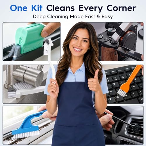 Window Track Cleaner, 15 PCS Crevice Cleaning Brush Kit