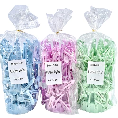 Clothes Sock Drying Hanger with 40 Clips,Foldable Hanging Rack - color: Grun40