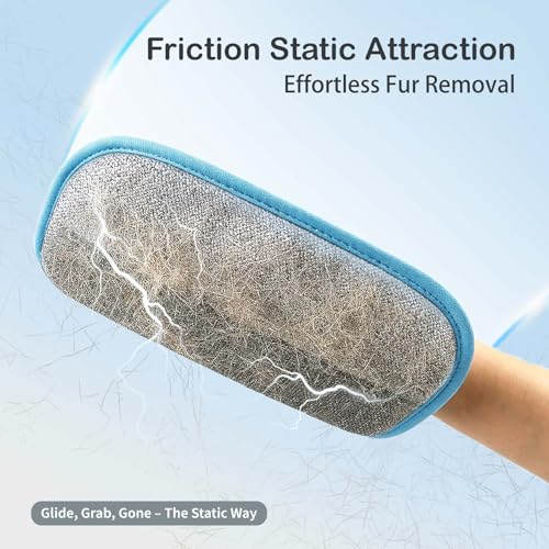 Thickened Pet Hair Removal Glove for Fabric Surfaces, Blue - color: Blue