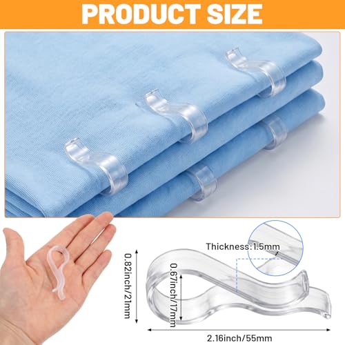 200 PCS Hanger Clips for Pants, S-Shaped Pant Strut Clips No Crease