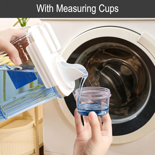64 OZ Laundry Detergent Dispenser, Liquid Laundry Soap Dispenser, Fabric Softener Dispenser, Scent Booster/Laundry Powder Holder & Container, Laundry Room Organization and Storage, 2PACK - color: 2p