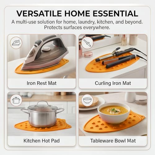 Silicone Iron Rest Pad, Orange - color: Orange