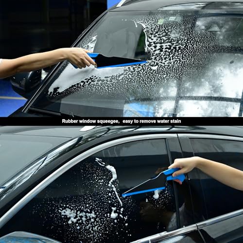 EHDIS Vinyl Wrap Tool Kit with Window Tint Bulldozer Squeegee Long Handle Scrubber Paddle Squeegee,Small Quarter Window Scraper for Car Wrapping,Graphics,Decal Installation
