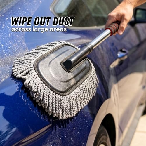 Microfiber Car Duster Cleaning and Car Dash Brush Supplies for Dashboard - size: 2 pcs