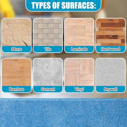HOMEE Reusable Microfiber Mop Pads 18"x6", Replacement Floor Mop Pad 6 Pack - color: Blue - 6 Pack
