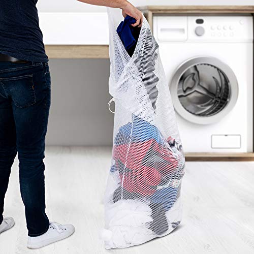 Champion Sports Mesh Equipment Bag – Heavy-Duty Nylon Drawstring Bag with Lock & ID Tag, Breathable Storage Sack for Balls, Swim Gear, Laundry & Toys, Multiple Sizes & Colors - color: Gold, size: 24" x 48"