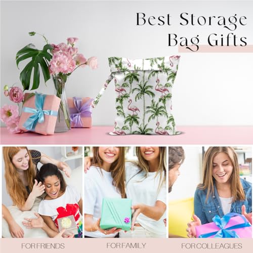 Wet Bag for Swimsuit, Beach Travel Essentials Wet Dry Bag, for Sunscreen Toiletry Dirty Clothes Yoga Gym Diaper, Friends Summer Beach Vacation Gifts. Beach with palm trees - color: Beach With Palm Trees